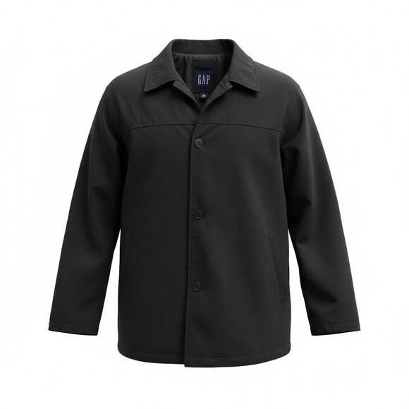 GAP Other - GAP Black Nylon Water-Resistant Jacket Coat – Men’s Large